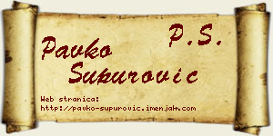 Pavko Supurović vizit kartica